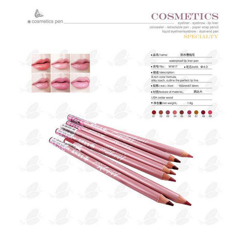 Midnight cool black Korean makeup wooden waterproof lip liner wholesale decoration lip nude 3D durable makeup thumbnail