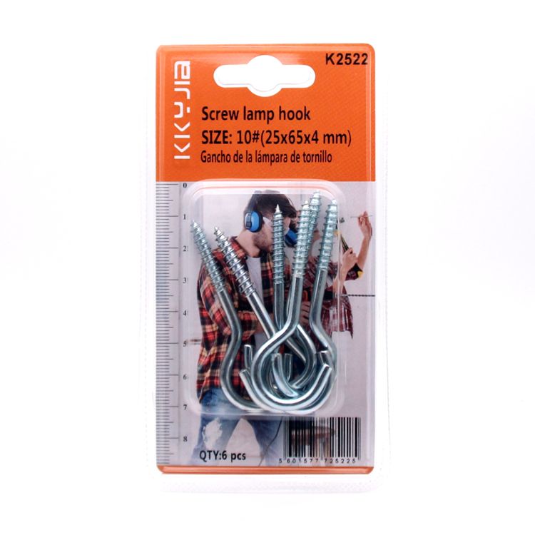 卡卡五金 2522灯钩（Screw lamp hook）10#百元店小包装货源详情图1