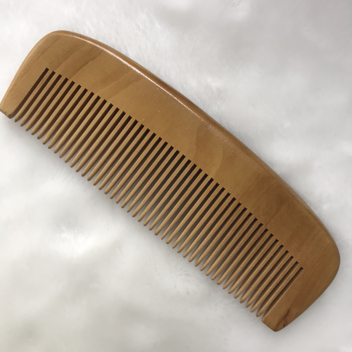 Natural log ordinary peach wood comb straight hair crescent anti-static massage comb 16-1, 16-2 details Picture