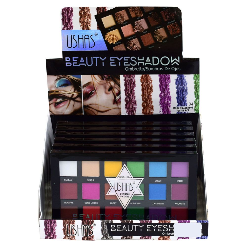【USHAS】ES2895-4 Colored Eyeshadow 18-color nude Full matte Burgundy blue green New Makeup palette