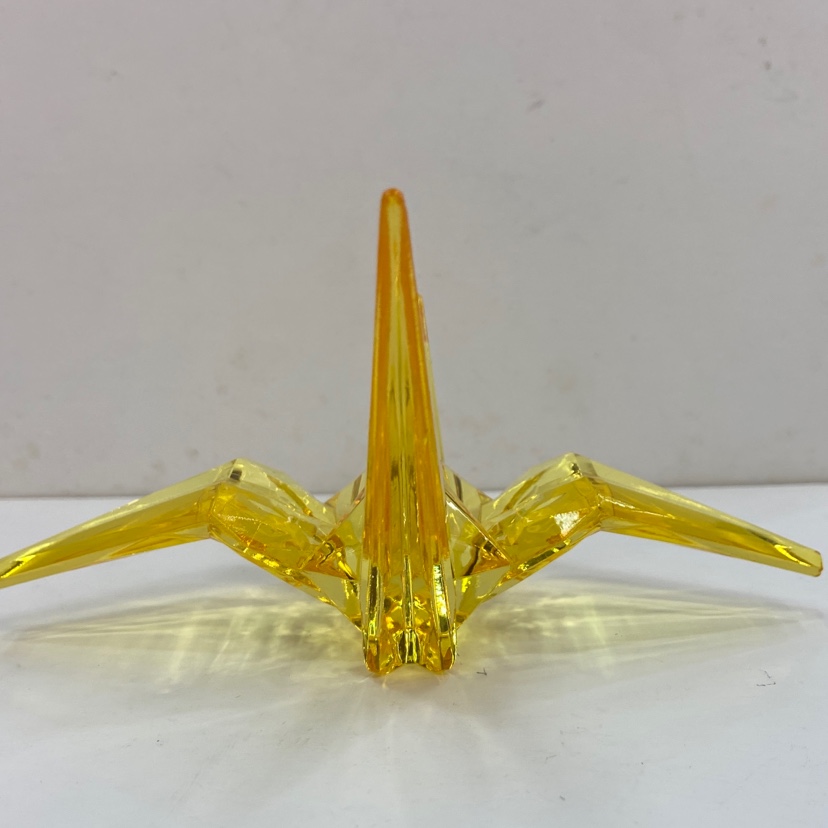 仿水晶千纸鹤摆件饰品，车载，箱包，家用装饰配件细节图
