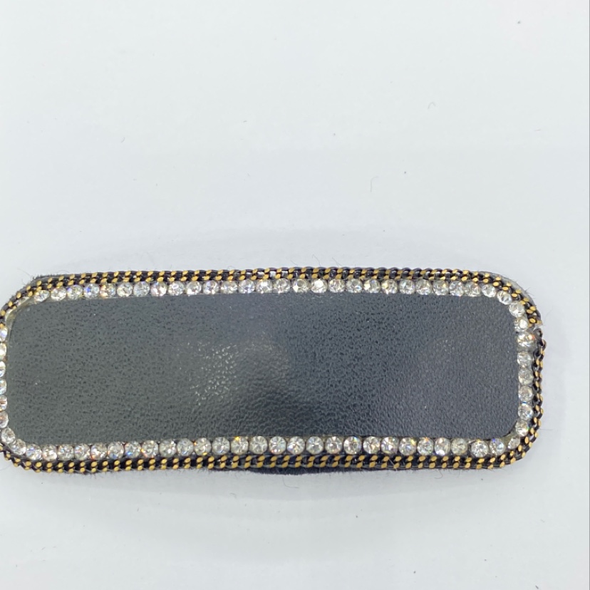 Small black diamond simple delicate girl hair clip thumbnail