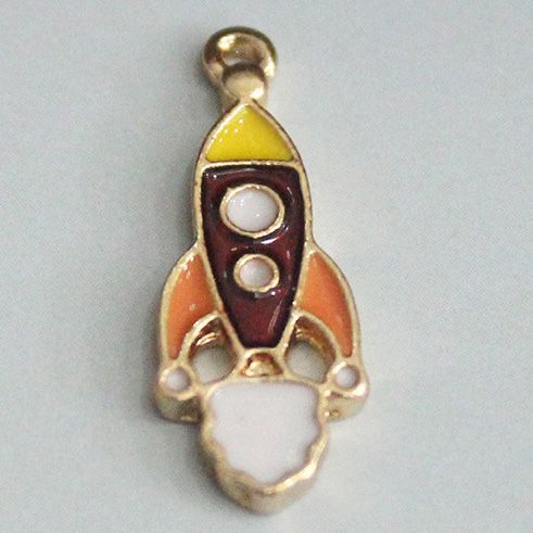 diy饰品配件挂件 合金滴油火箭耳饰手链批发详情图5