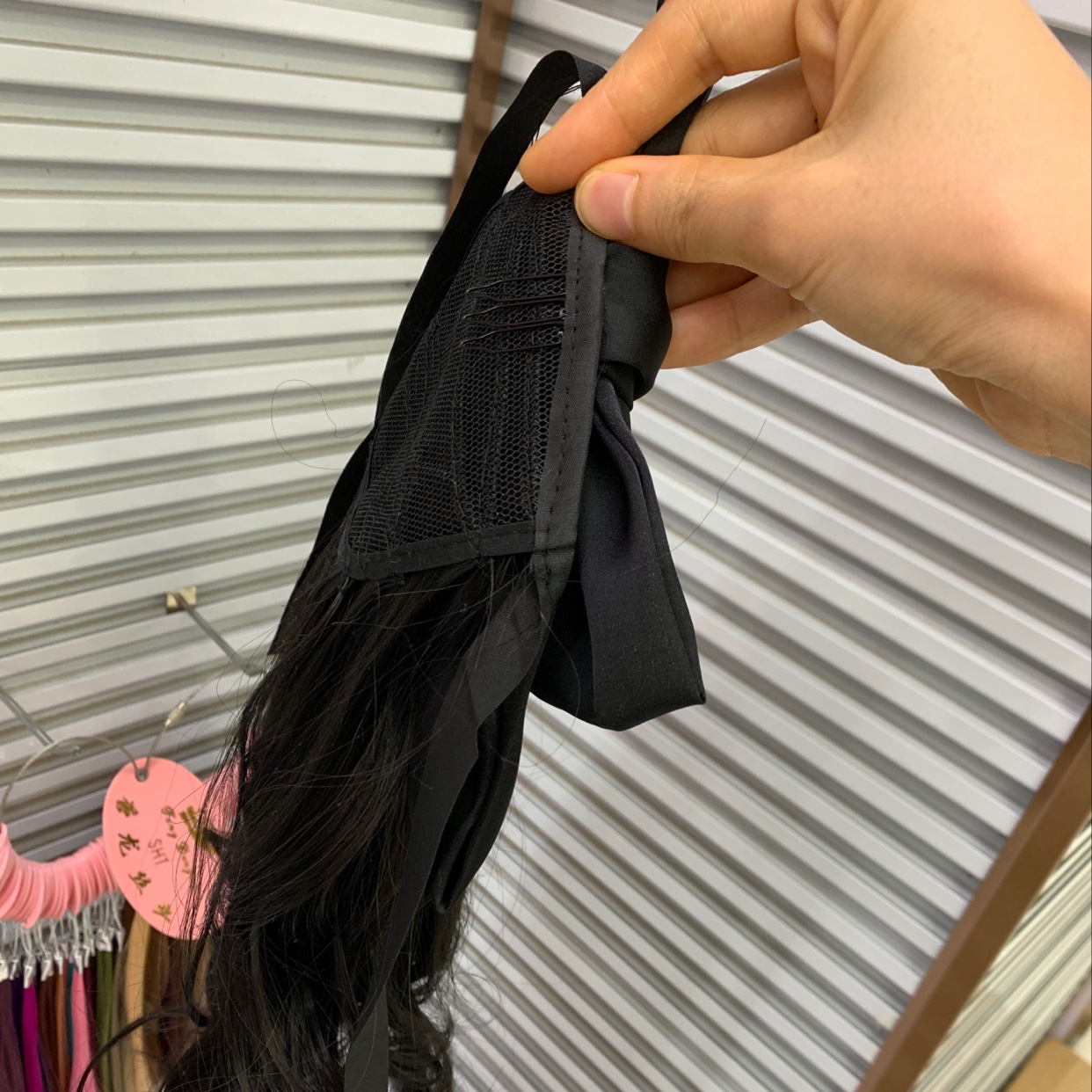 假发马尾实物图