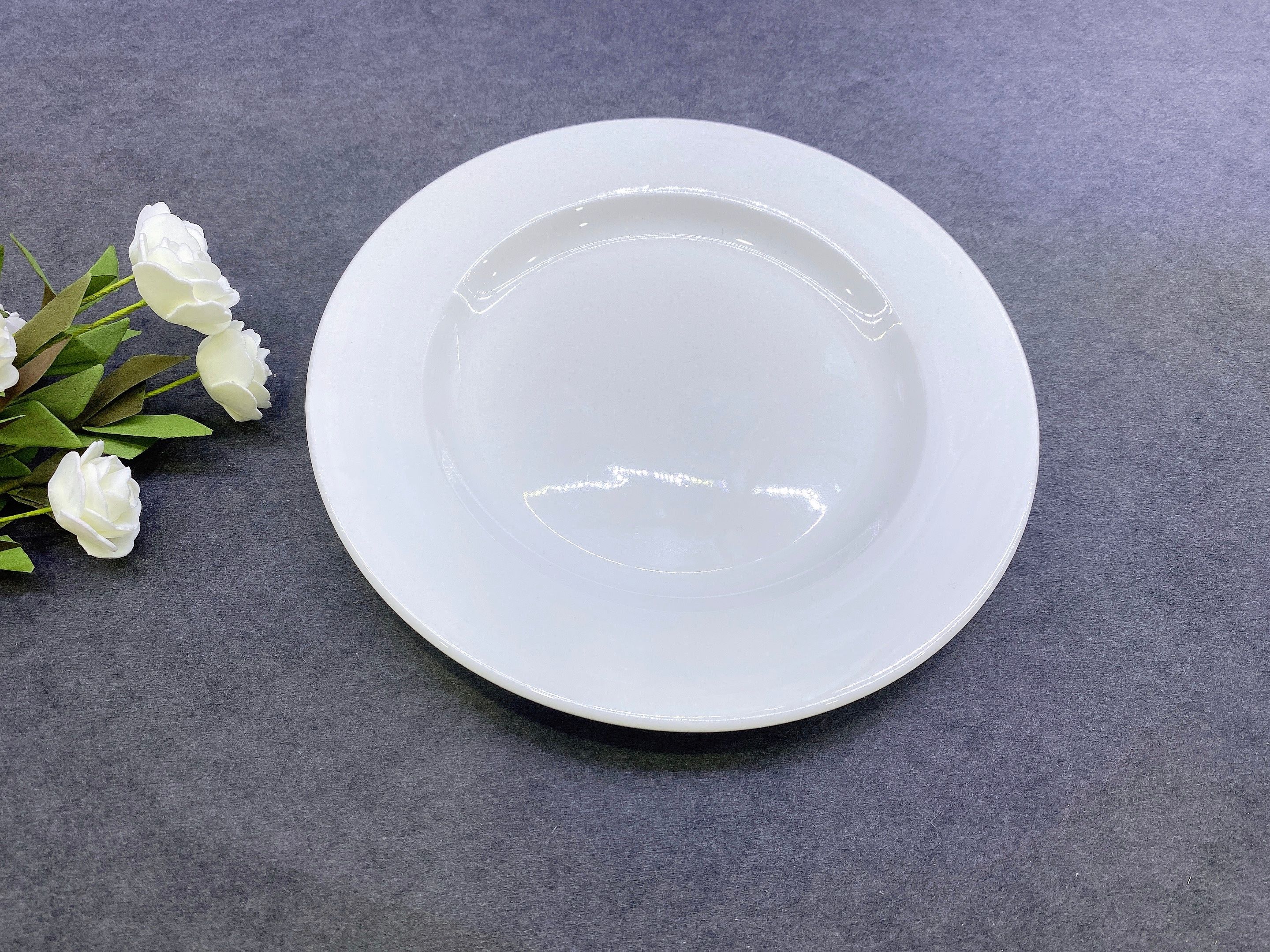 Foreign trade ceramic plate solid color Western plate steak plate