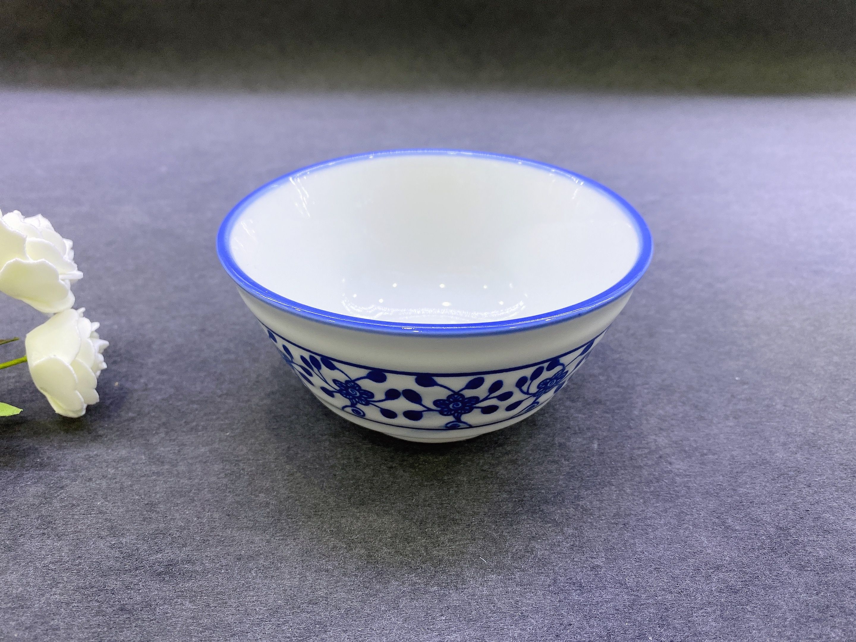 外贸陶瓷印花欧式小碗  青花瓷饭碗  陶瓷小碗