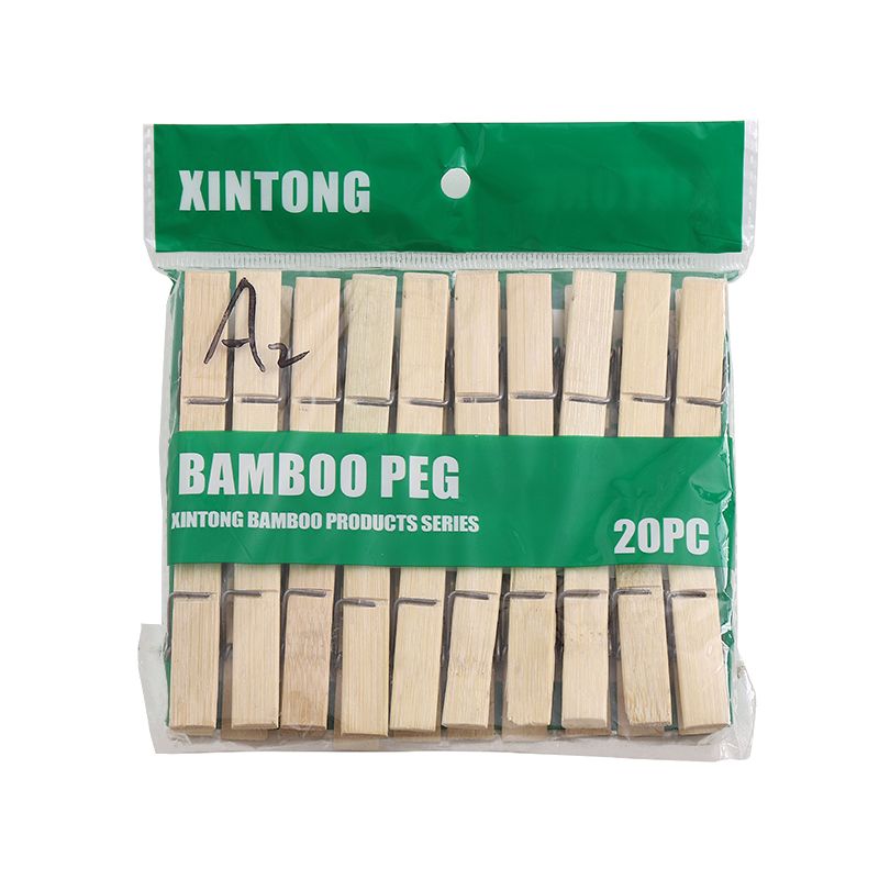 晾衣小夹子20包装 多功能晾晒衣物防风夹子 衣物竹子夹袜子夹详情图5
