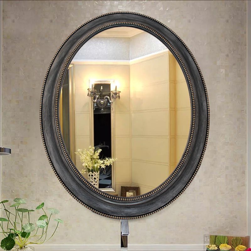 化妆镜浴室镜卫浴镜装饰镜酒店大号壁挂美容院欧式复古卫生间镜子详情图1