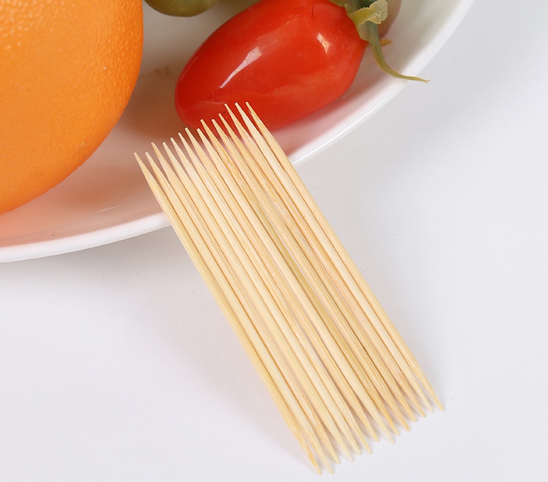 Manufacturers Wholesale Disposable Bamboo Toothpicks Fruit Fine Toothpicks Double-Headed Bamboo Toothpicks Restaurant Toothpicks 250 A Bag details Picture