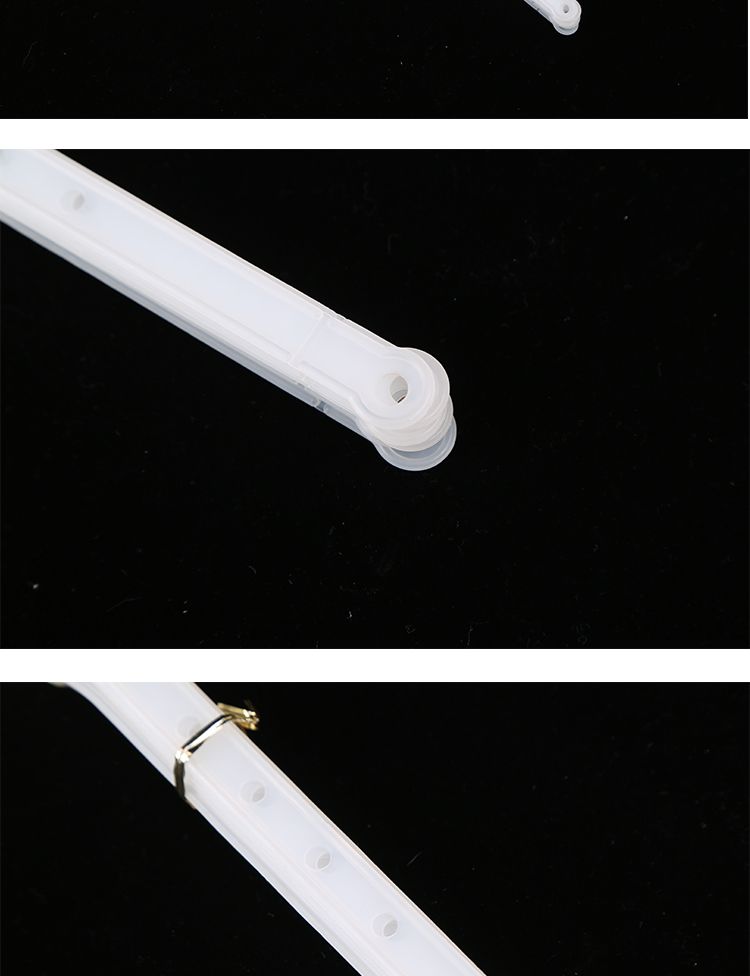 旭峰 优之选 服装店衣架连接条裤架挂钩套装透明皮条塑料乳白色加厚晾衣杆详情图11