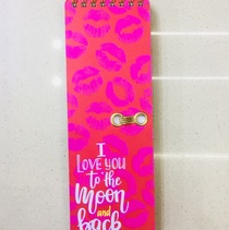 Long term coil notepad with horizontal inner core notebook small notebook portable Valentines notebook red lips