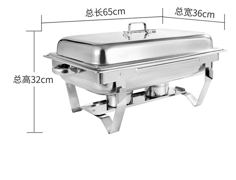 Stainless steel stainless steel dining stove, stainless steel economical square dining stove, hotel folding and flip cover buffet stove Item Picture