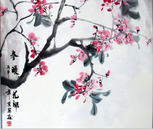 义乌市天地国画60X90cm花卉国画装饰画详情3