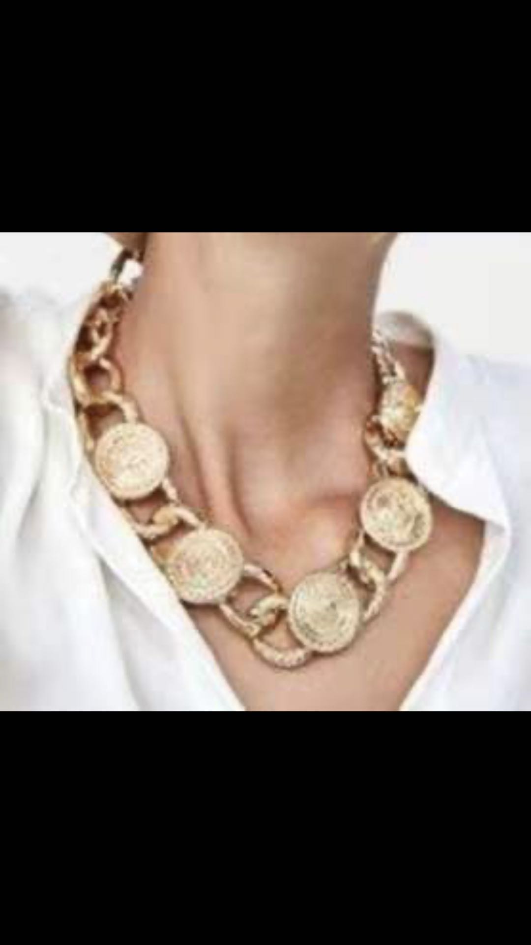 Cross - border fashion necklace decorated with atmospheric alloy beauty head exaggerated metal wind necklace