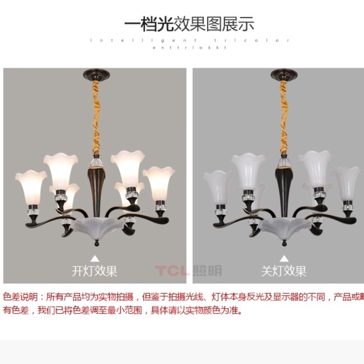 Six exquisite modern copper chandeliers for the living room and bedroom Specification image