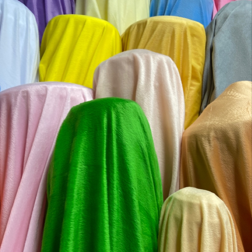 Green short plush fabric toys, handicrafts, decorations, daily necessities and clothing