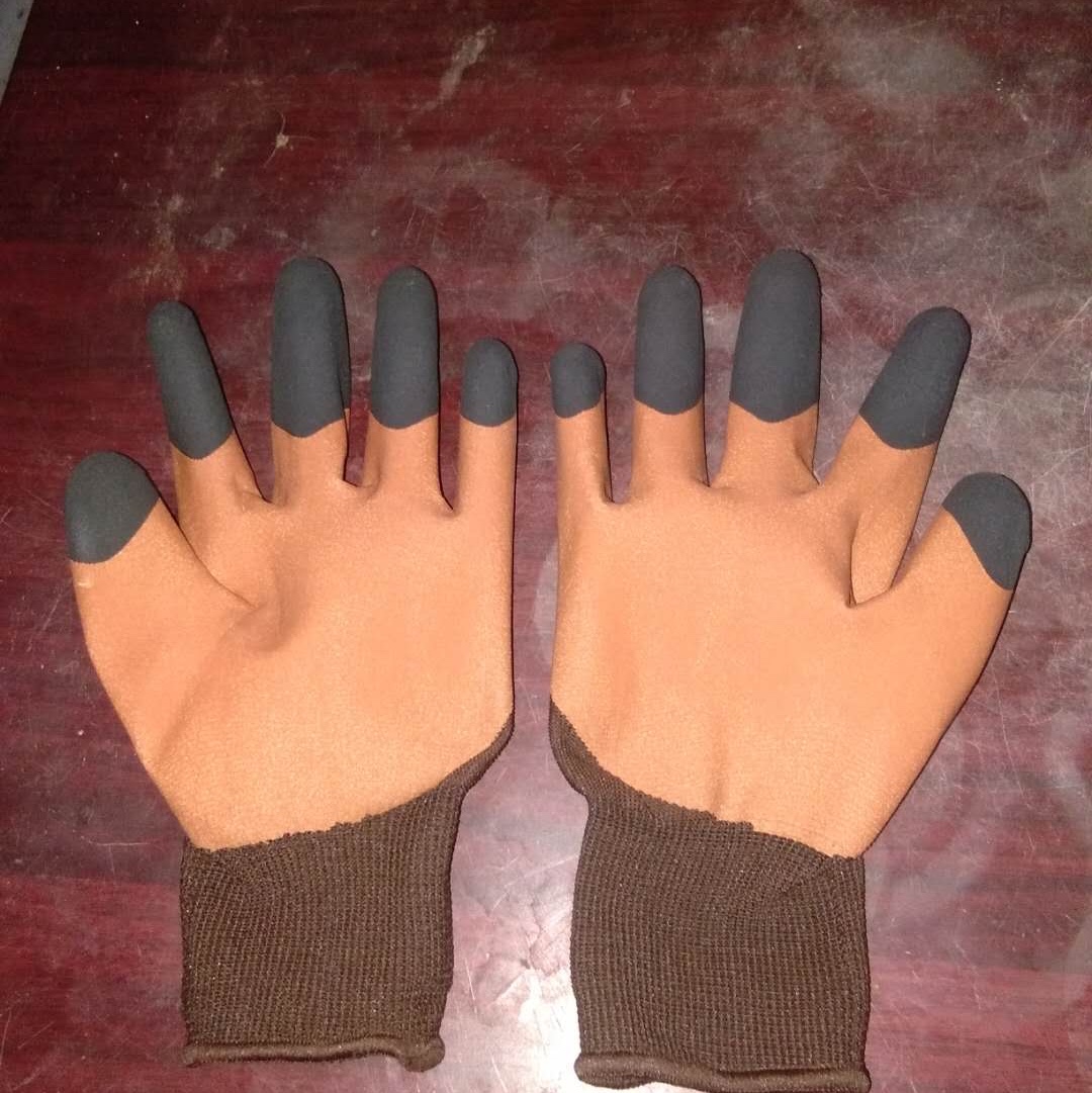 Coffee color breathable to strengthen the finger thumbnail
