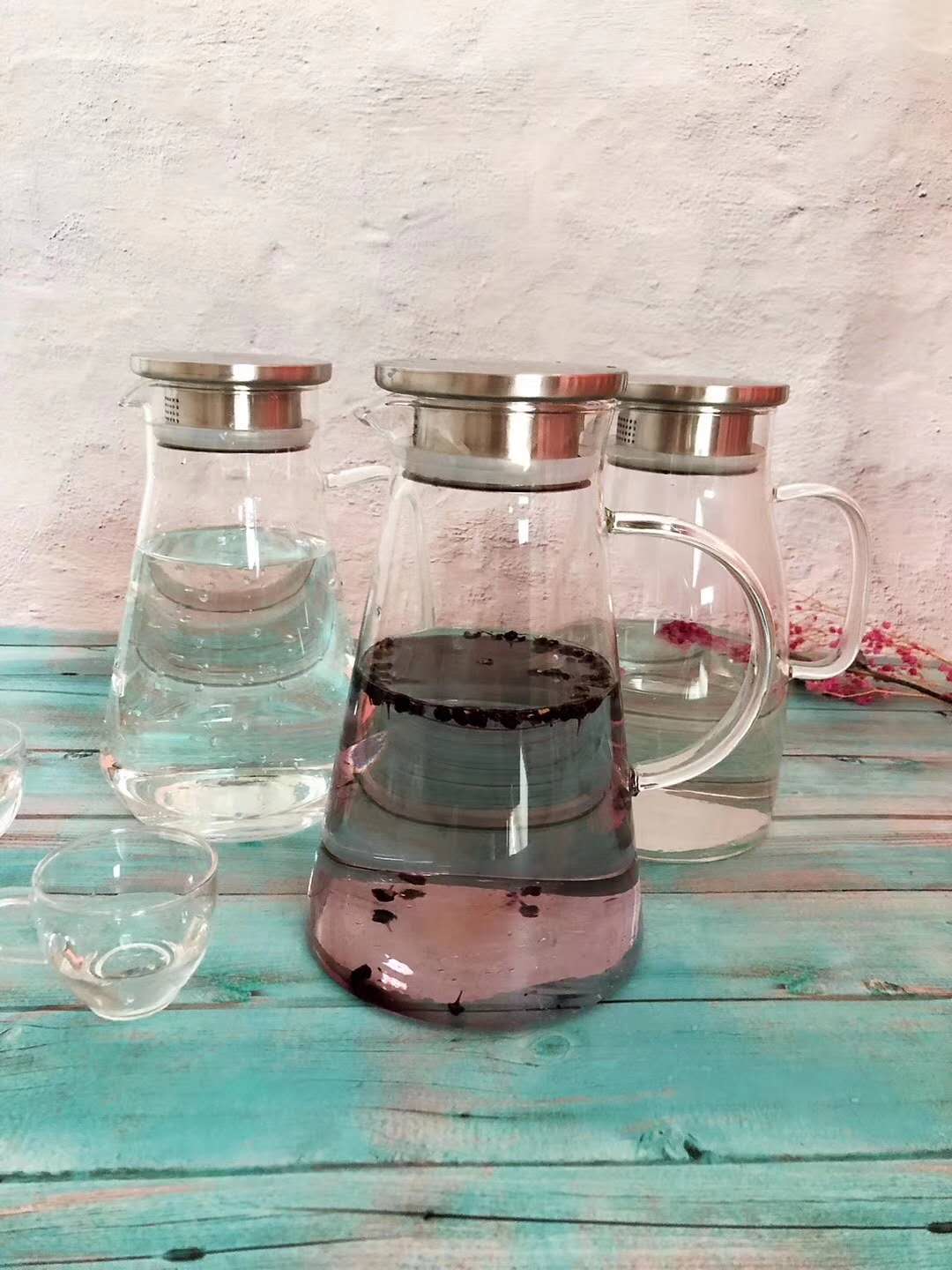 Glass teapot, direct-fire teapot