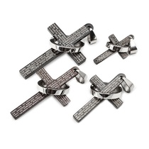 Hot style direct bible ring cross man titanium steel pendant cross scripture stainless steel necklace pendant