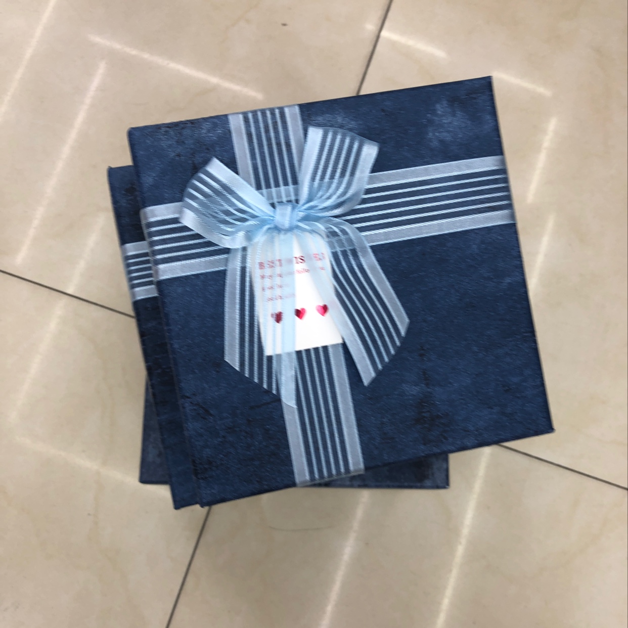 Lake Blue Square Gift Box.