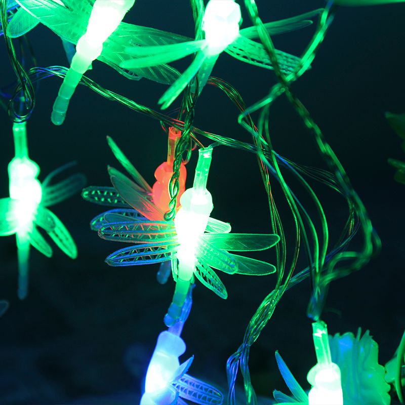LED color lights, flashing lights, string lights, dragonfly led battery box color lights, Christmas festival lights, wedding decoration string lights Specification image
