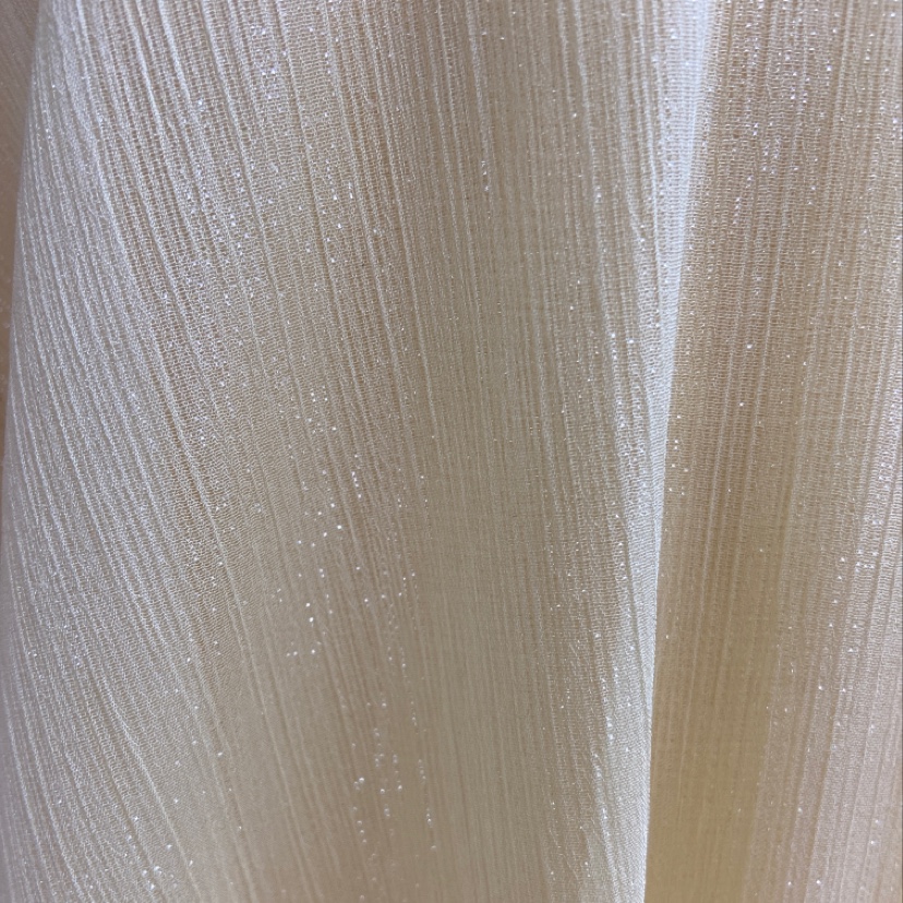 Yellow silver thread crepe fabric, glittering crepe fabric, decorative items, handicrafts, headwear, clothing fabric Specification image