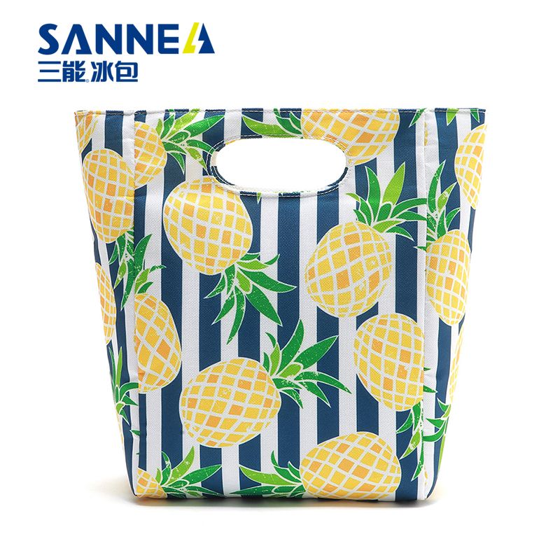 SAN Neng's new lunch box bag, Oxford cloth, Korean version lunch insulated bag, outdoor picnic bag, fresh and large-capacity bento bag details Picture