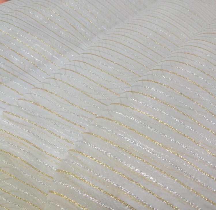 金丝条子料 服装面料蓬蓬裙纱网红背景纱设计创意布料