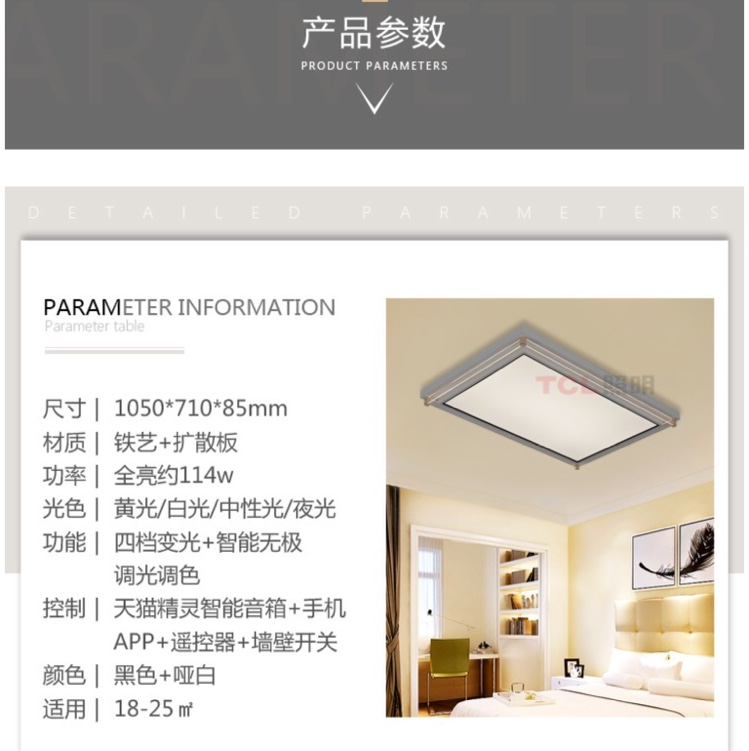 Selected Modern Lamp 10179 Rectangular style details Picture