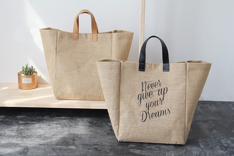 Customized logo gift bags for jute shopping bags