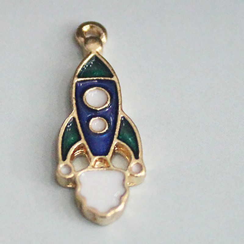 diy饰品配件挂件 合金滴油火箭耳饰手链批发详情图6