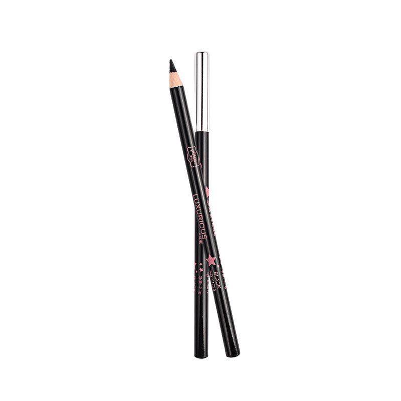 Iker genuine wooden stick waterproof eyeliner pen, natural, fine, long-lasting, no smudge, multi-functional wooden pen 1 details Picture