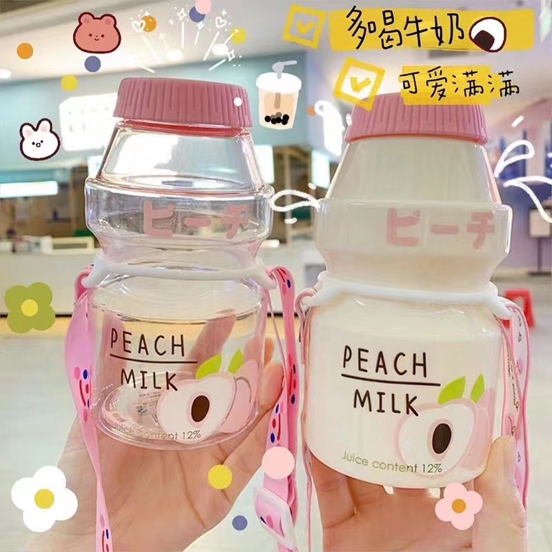 可爱满满的养乐多塑料杯，AS材质和pc材质，250ml，100个一箱白底实物图