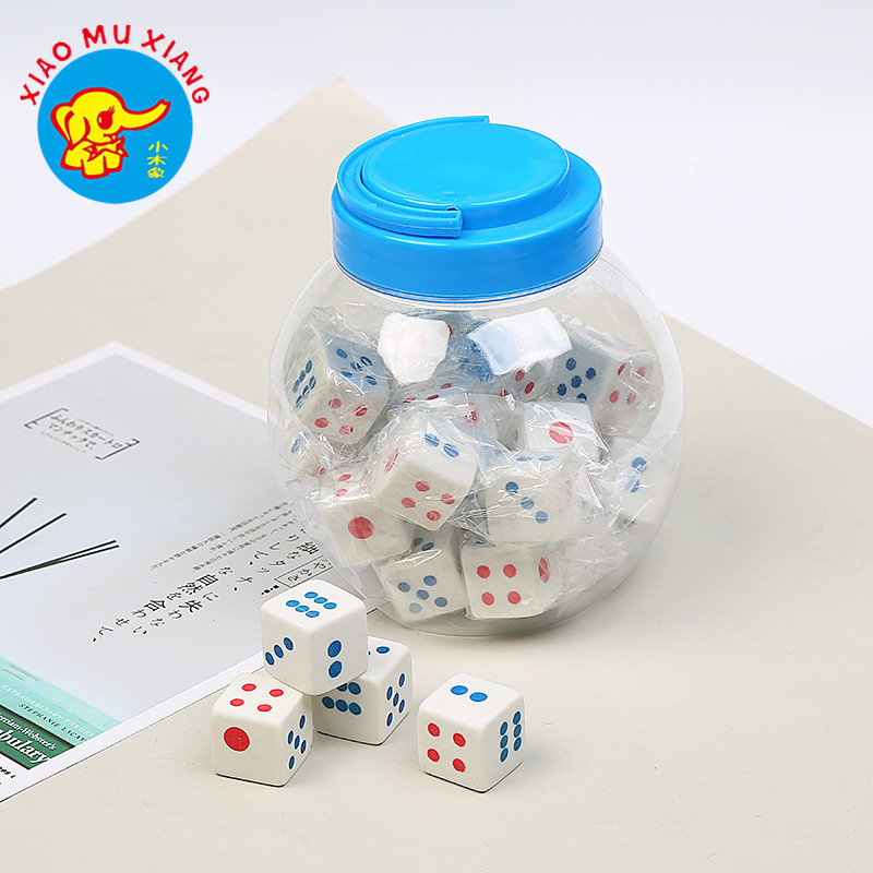 Small wooden like dice eraser thumbnail