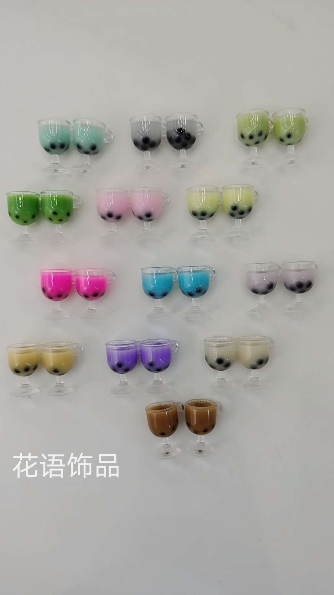 Simulated mini high-legged milk tea cup