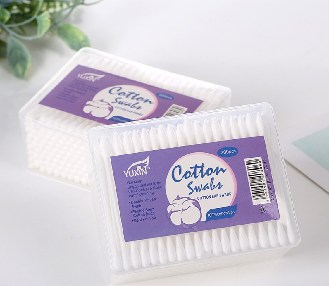 Factory Direct Sales Quality 200 Plastic Stick Box Cotton Swab Makeup Cotton Swab Cleaning Cotton Swab Wholesale Oem details Picture