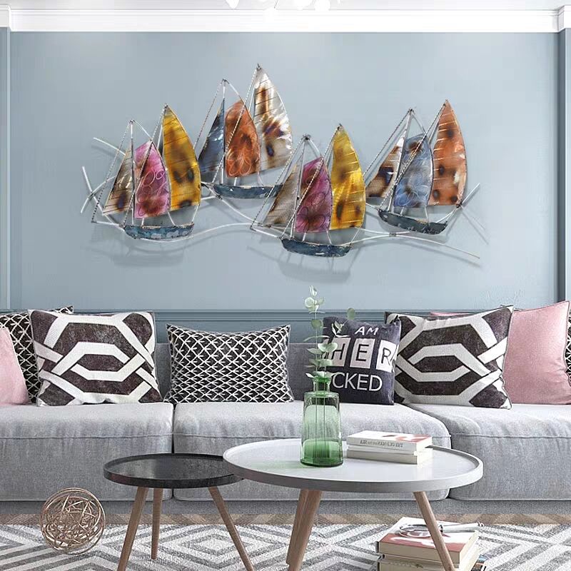 铁艺帆船壁挂餐厅装饰金属挂件办公室样板房详情图4