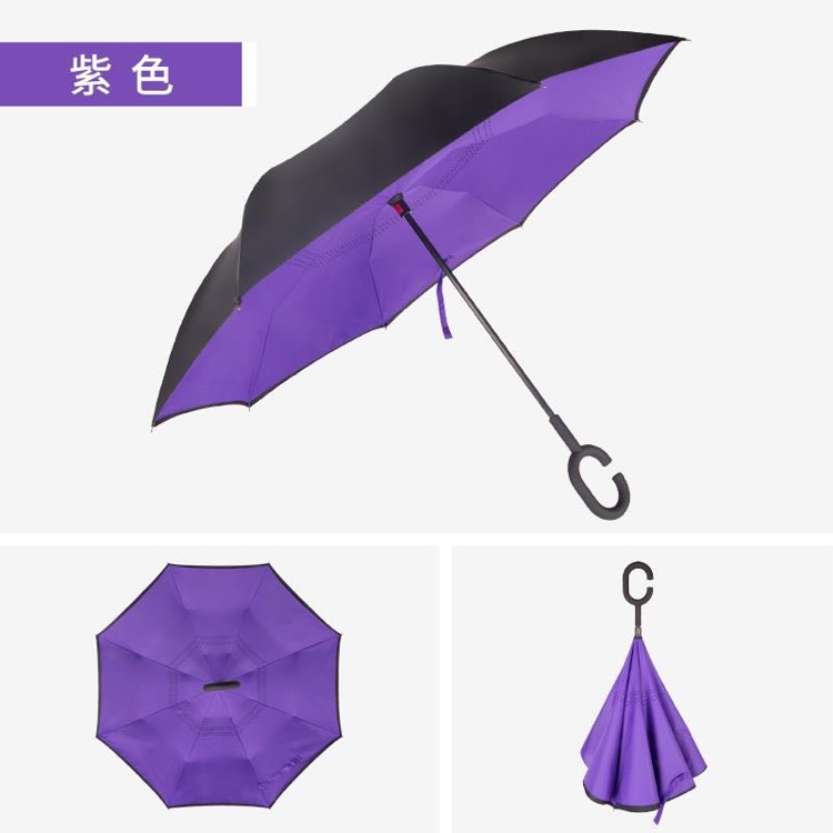 Umbrella Car With Double Reverse Umbrella Clear Umbrella Free Anti-Bone Long Handle Umbrella Custom Advertising Umbrella Logo Customization Item Picture