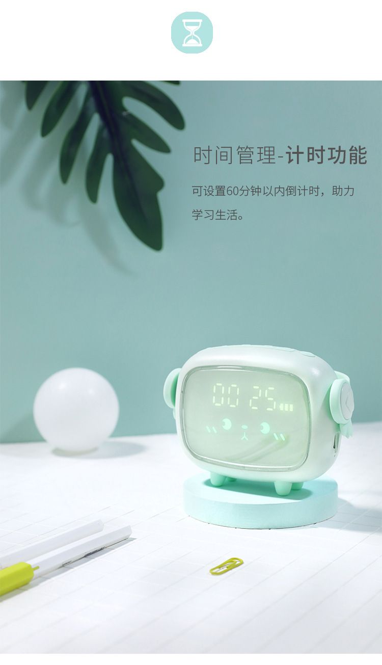 2020新款现货时光天使闹钟 儿童创意电子小闹钟多功能led数字闹钟详情图7