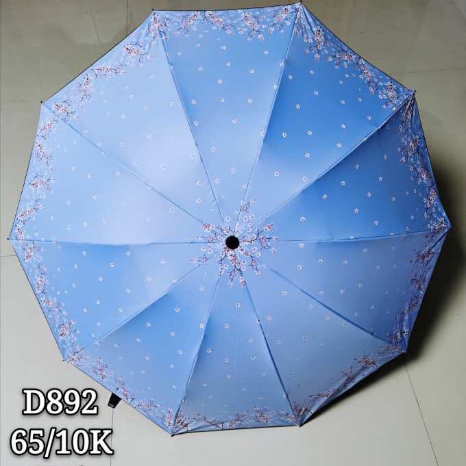 10K晴雨伞黑胶花