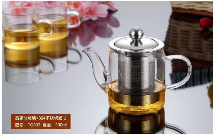 High borosilicate high-temperature resistant glass teapot