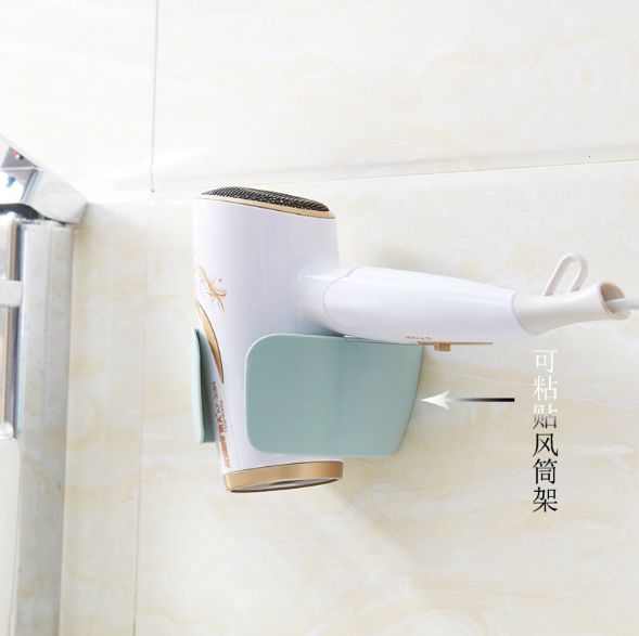 Tape-free bathroom shelf Bathroom hairdryer storage shelf Air duct hanger