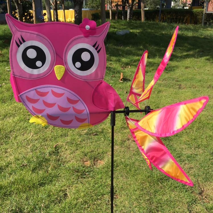 热卖布艺风车 猫头鹰尾巴旋造型风车厂家直销欢迎咨询细节图