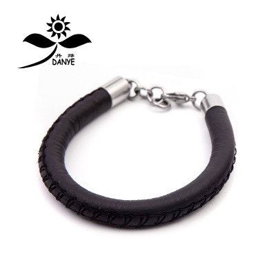 European and American vintage hand sewing men titanium bracelet comfortable soft stainless steel bracelet manufacturers direct thumbnail