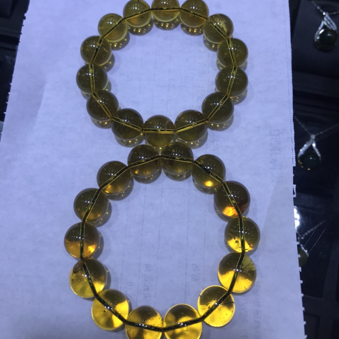 Direct sales of high-end blue amber bracelets