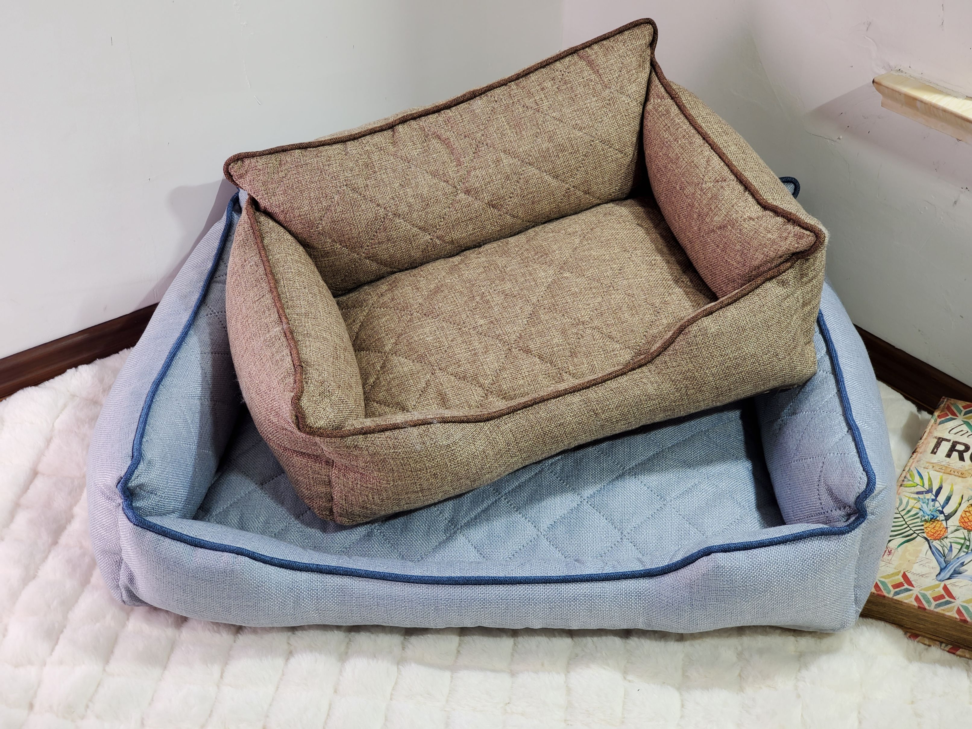 The dog bed is suitable for all seasons and can be disassembled and washed. It is suitable for Corgis, Teddy pets, Labradors, large dog and cat beds, small sizes, and does not stick to hair detail image 4