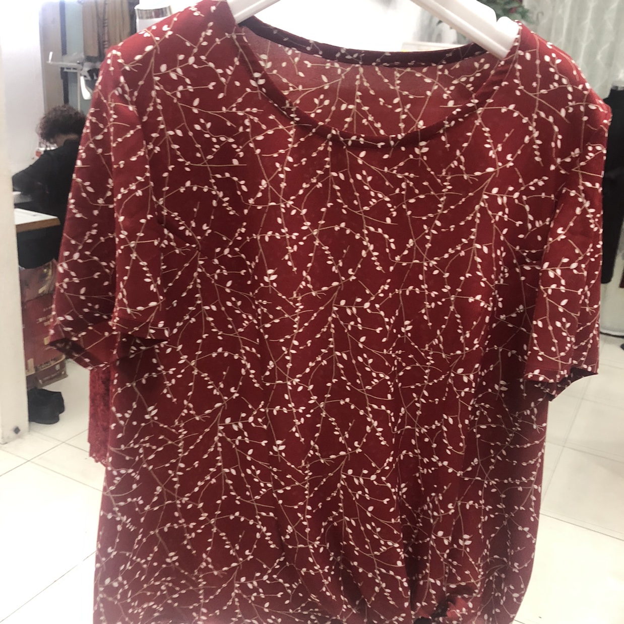 2020 Fashionable women's wear slimming and elegant, versatile chiffon short-sleeved blouse and top