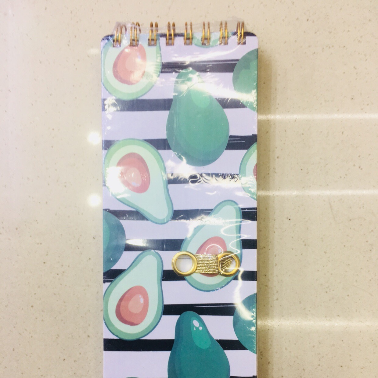 Long term coil notepad with horizontal inner core notebook small Notebook for Valentine's Day gift avocado Portable Notebook thumbnail