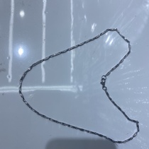 Silver necklace for men and women gold ingot chain color jewelry