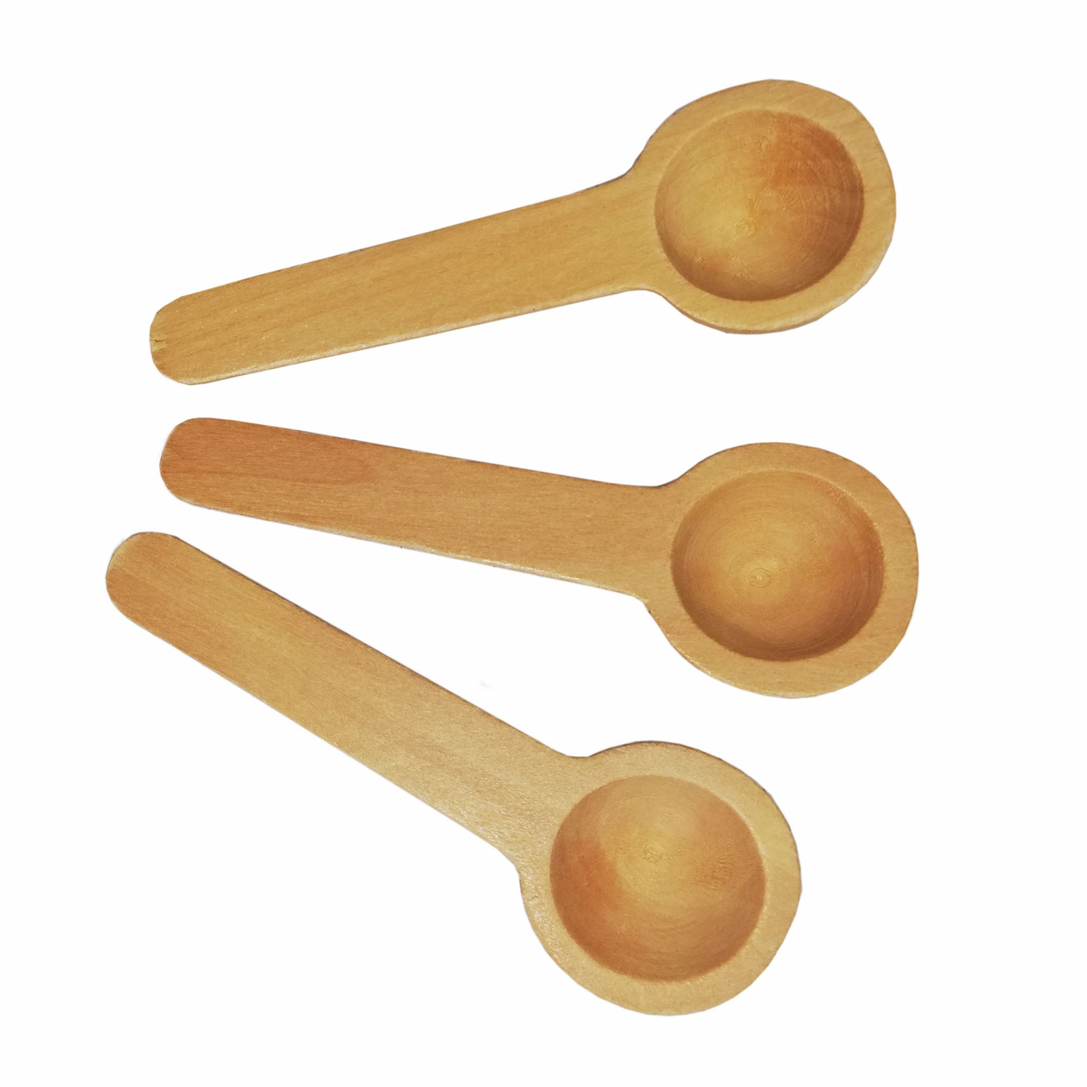 Wooden tea spoon salt spoon round spoon long spoon thumbnail
